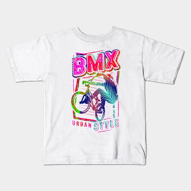 Retro Bmx Apparel - Vintage Bmx Freestyle Kids T-Shirt by BabyYodaSticker